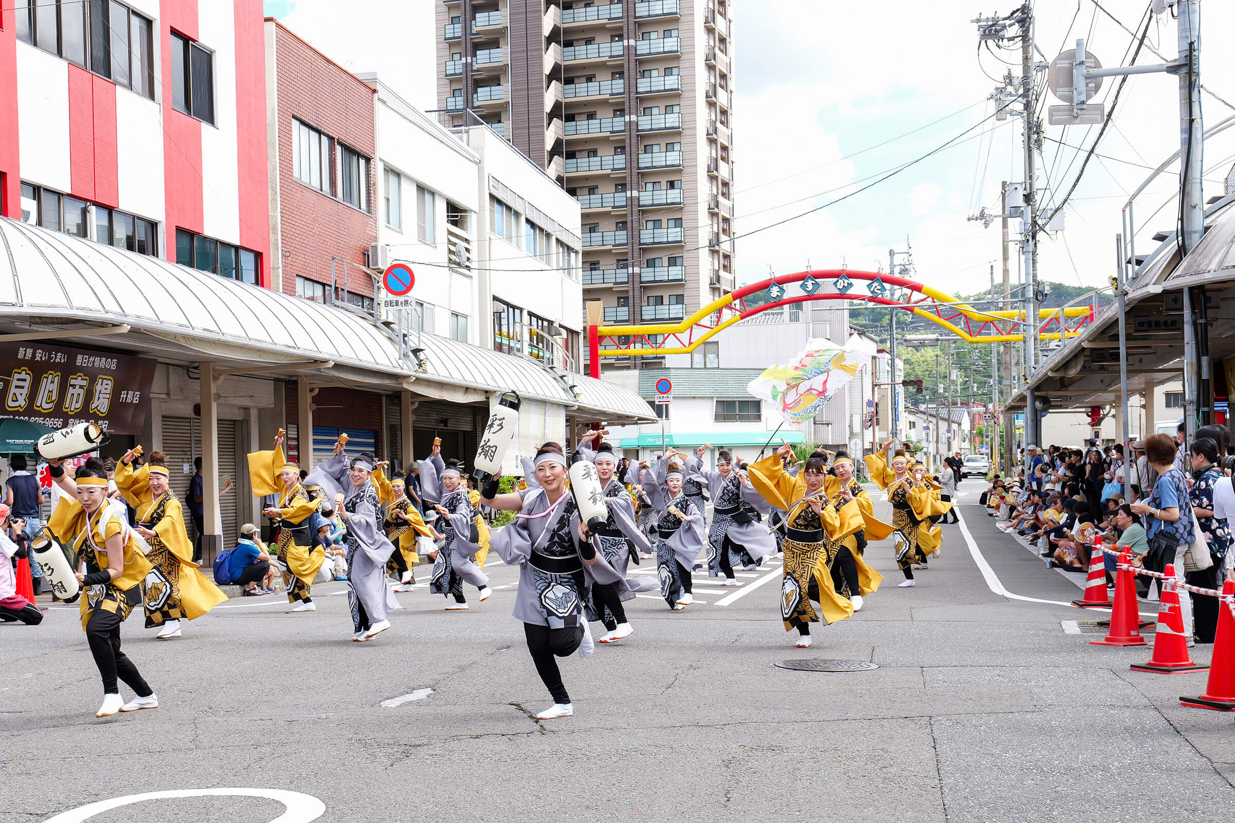 よさこい祭り 枡形地域競演場