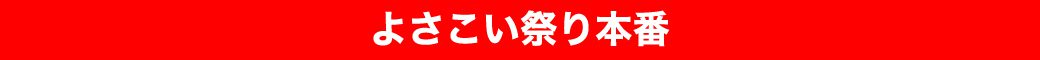 よさこい祭り本番